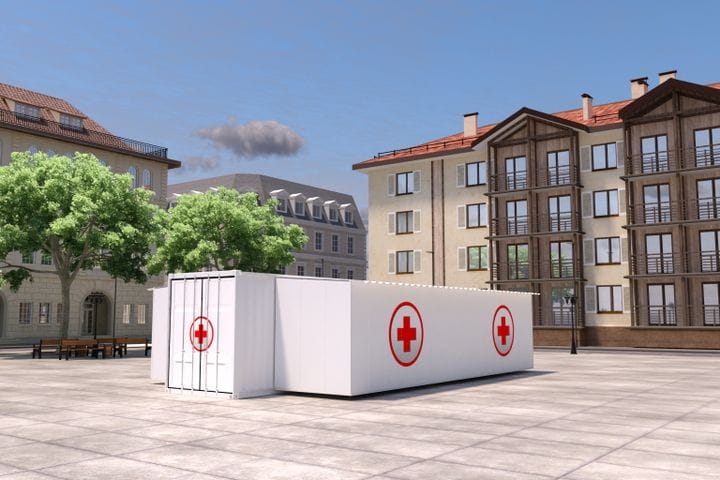 Contenedores que multiplican la ayuda sanitaria en zonas de conflicto