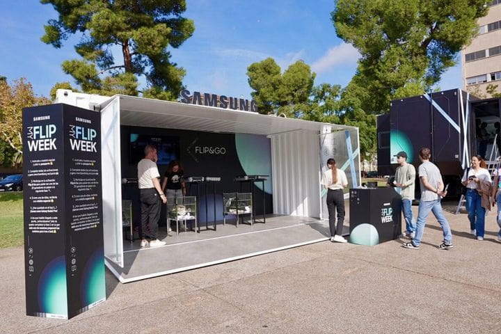 Estructura modular para campaña itinerante